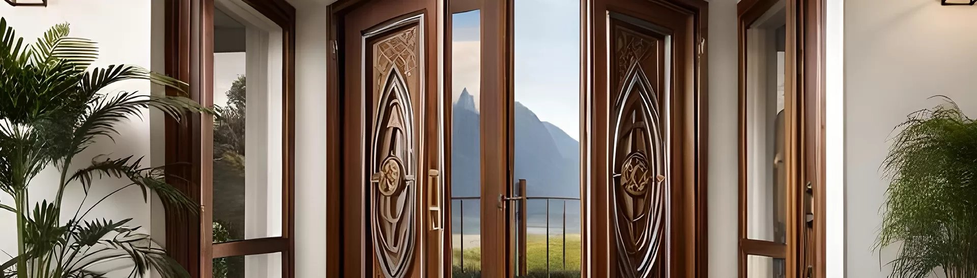 Modern Double Door Designs for Main Halls: Steel, Wood & More